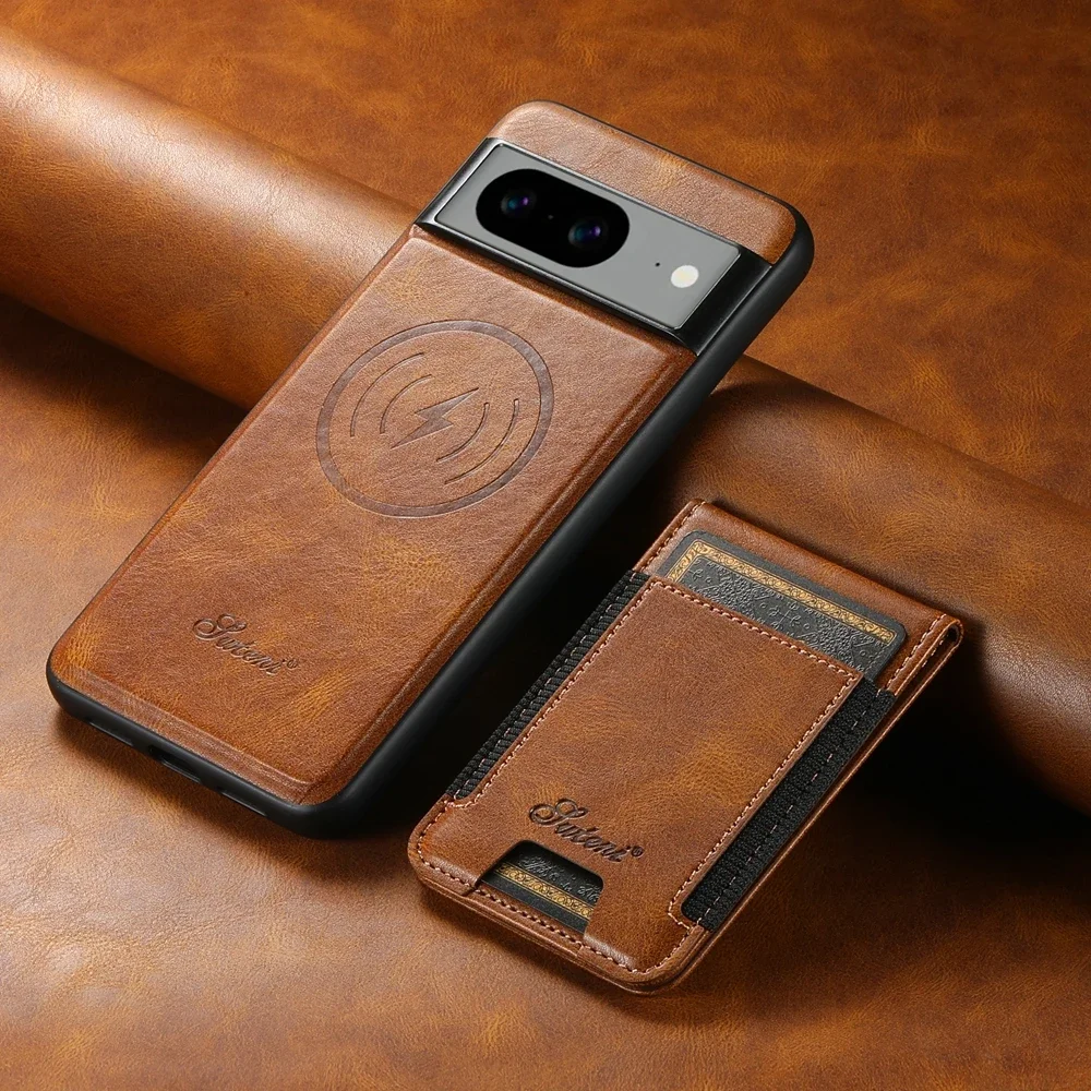 Premium Magnetic Leather Wallet Phone Case with Kickstand and Card Holder