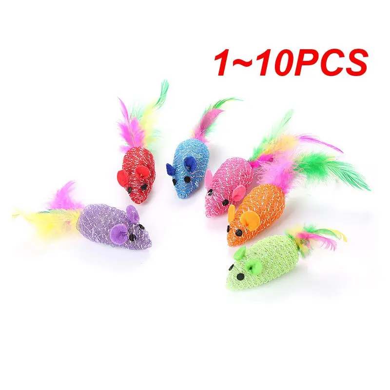 

1~10PCS set Cute Colorful Lightweight Pet Cat Toys Mice Cat Catcher Pet Supplies Pet Toys Mouse Toys