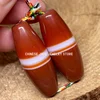 2pcs Natural Magic Power Tibetan Agate *One Line* Amulet Red Dzi Beads CB030 3