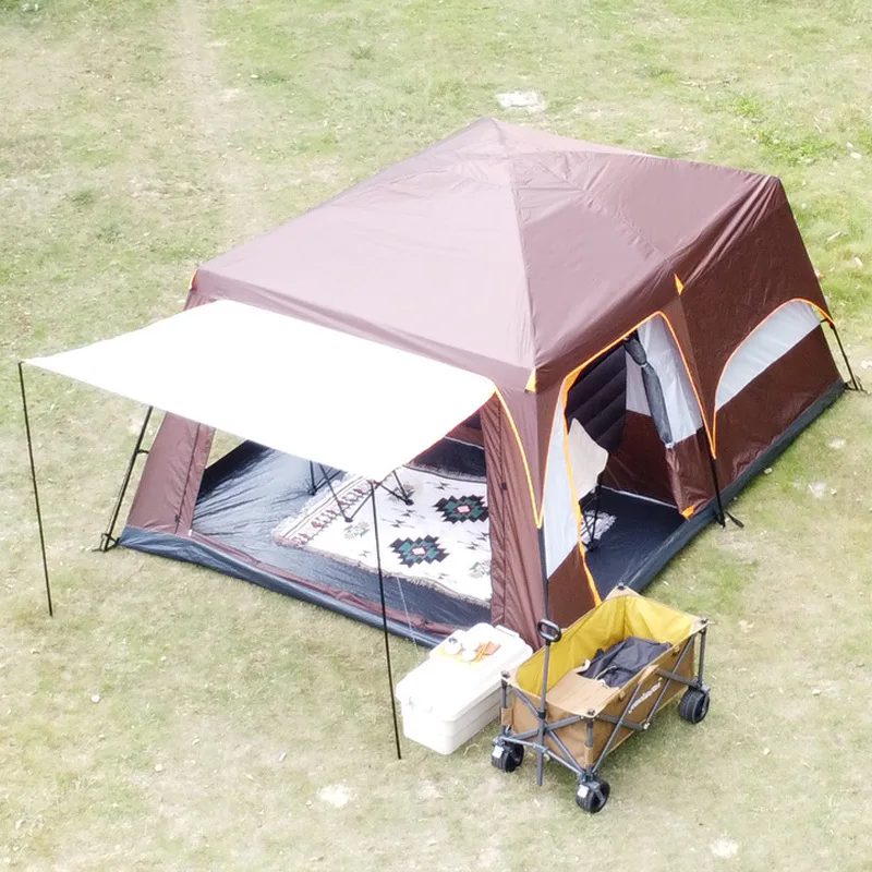 Spedizione gratuita tenda attrezzatura da campeggio doppio strato Glamping  famiglia tenda borsa di stoccaggio tendine da campeggio all'aperto  forniture da campeggio - AliExpress