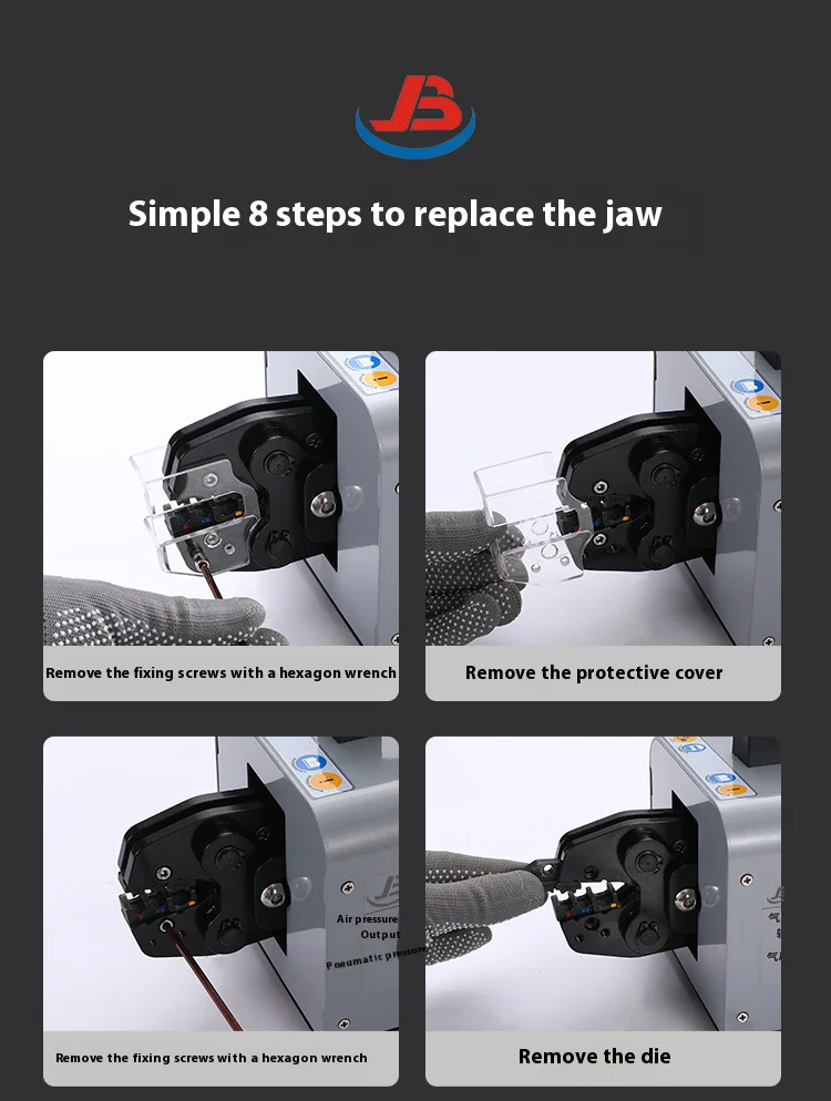 JB-25M Pneumatic Crimping Tool Dual Action High Pressure Terminal Machine SC Ope