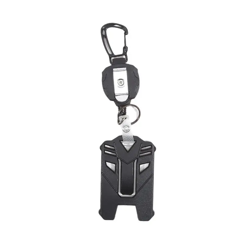 Badge Holder Carabiner Keychain Tactical ID Holder Retractable Reel Mountaineering thumbnail 9