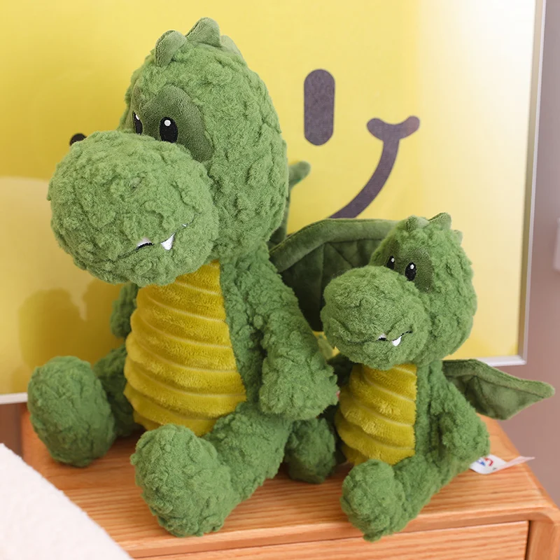23/35/50cm Cute Green Fly Dragon Plush Toys Soft Stuffed Funny Dinosaur Cute Animal Doll Home Decor Children Boy Birthday Gift