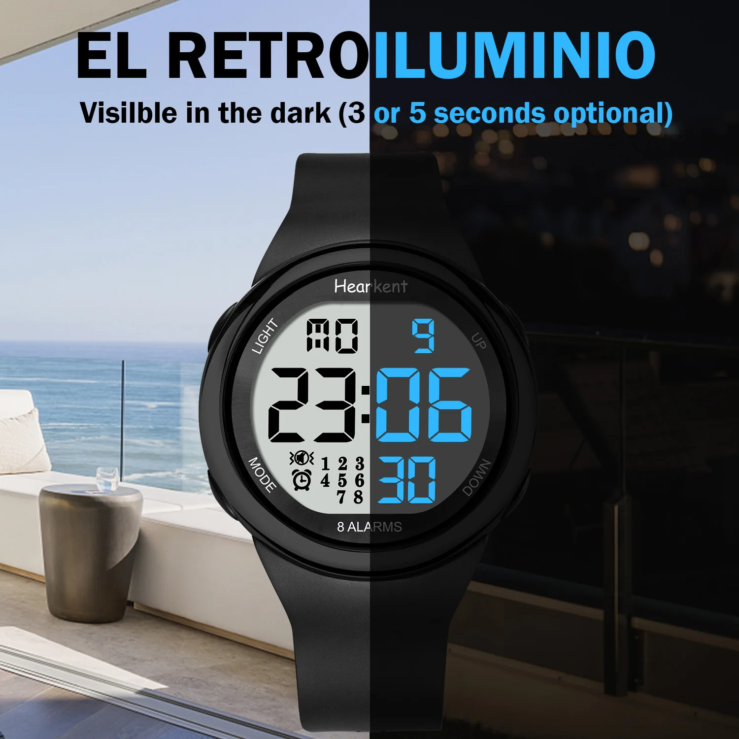 Hearkent Unisex alarmas vibratorias reloj medicamentos píldora