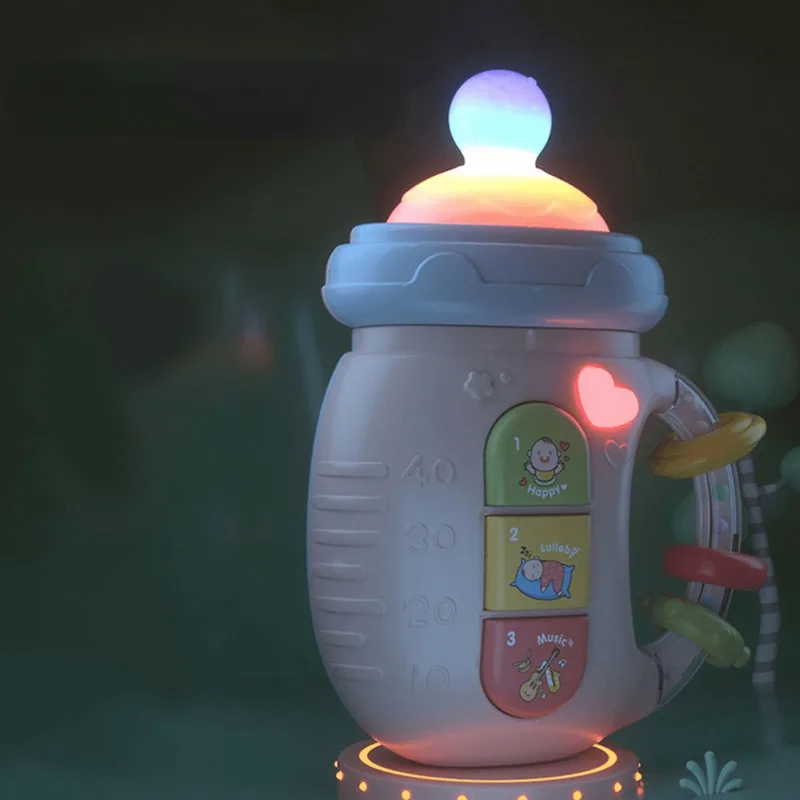 Biberon Musical Lumineux Pour Bébé - Jouet D'éveil Bilingue - Pour Nouveau-nés - Sans Piles Incluses