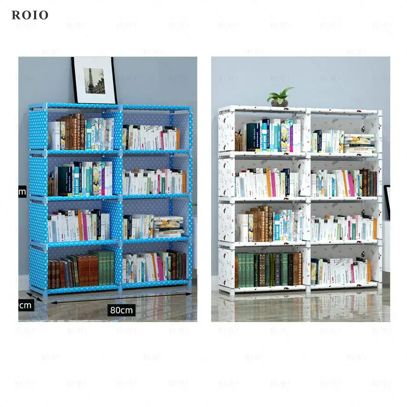 Simple Bookshelf 5Layer Storage Rack Easy to Install Magazine Bookcase