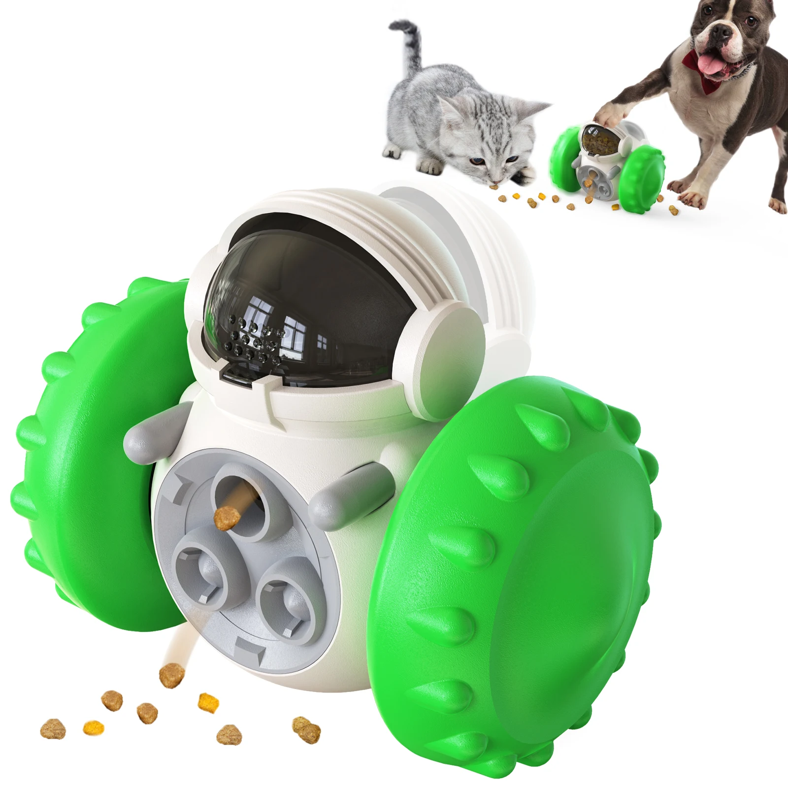 2022 New Automatic Treat Ball Toy Slow Feed Bow Tumbler For Puppy Small