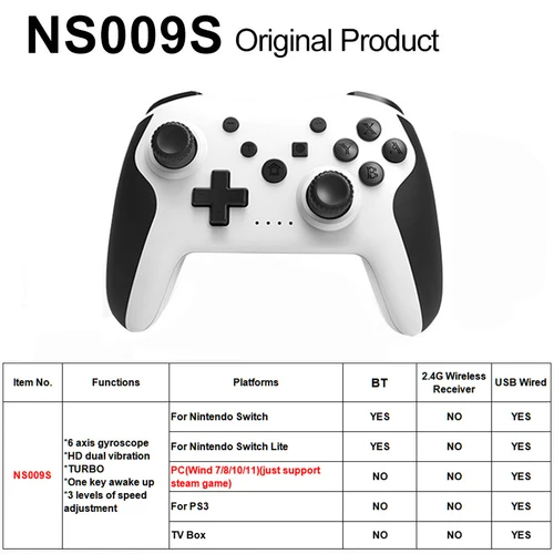 닌텐도 스위치 프로 PC PS3 TV 박스용 오리지널 무선 컨트롤러 BT 조이스틱 게임패드, NFC 전문 지연 없는 게임패드 7