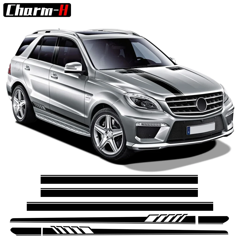 

Edition 1 Style Car Body Stripes Door Side Skirt Decal Sticker For Mecedes Benz ML Class W164 W163 W166 ML320 ML350 ML55 ML63