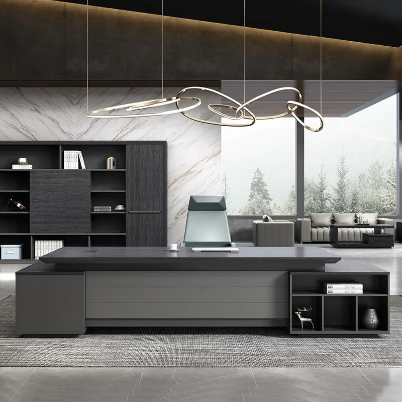 L Shaped Drawers Office Desk Luxury European Reception Supplies Computer Desks Standing Organizers Mesa Escritorio Furniture book box standing desktop document organizers file storage holders books storage racks black magazine bookstore office supplies