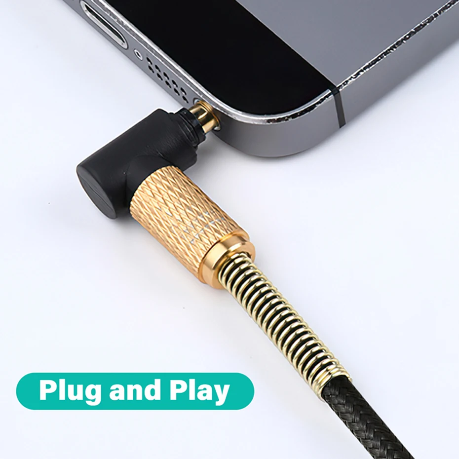 2.5mm To 3.5mm Jack HIFI Audio Cable For Bose QC25 QC35 OE2 AKG JBL Headphones PC 90 Degree Elbow Plug TRS TRRS AUX With Control