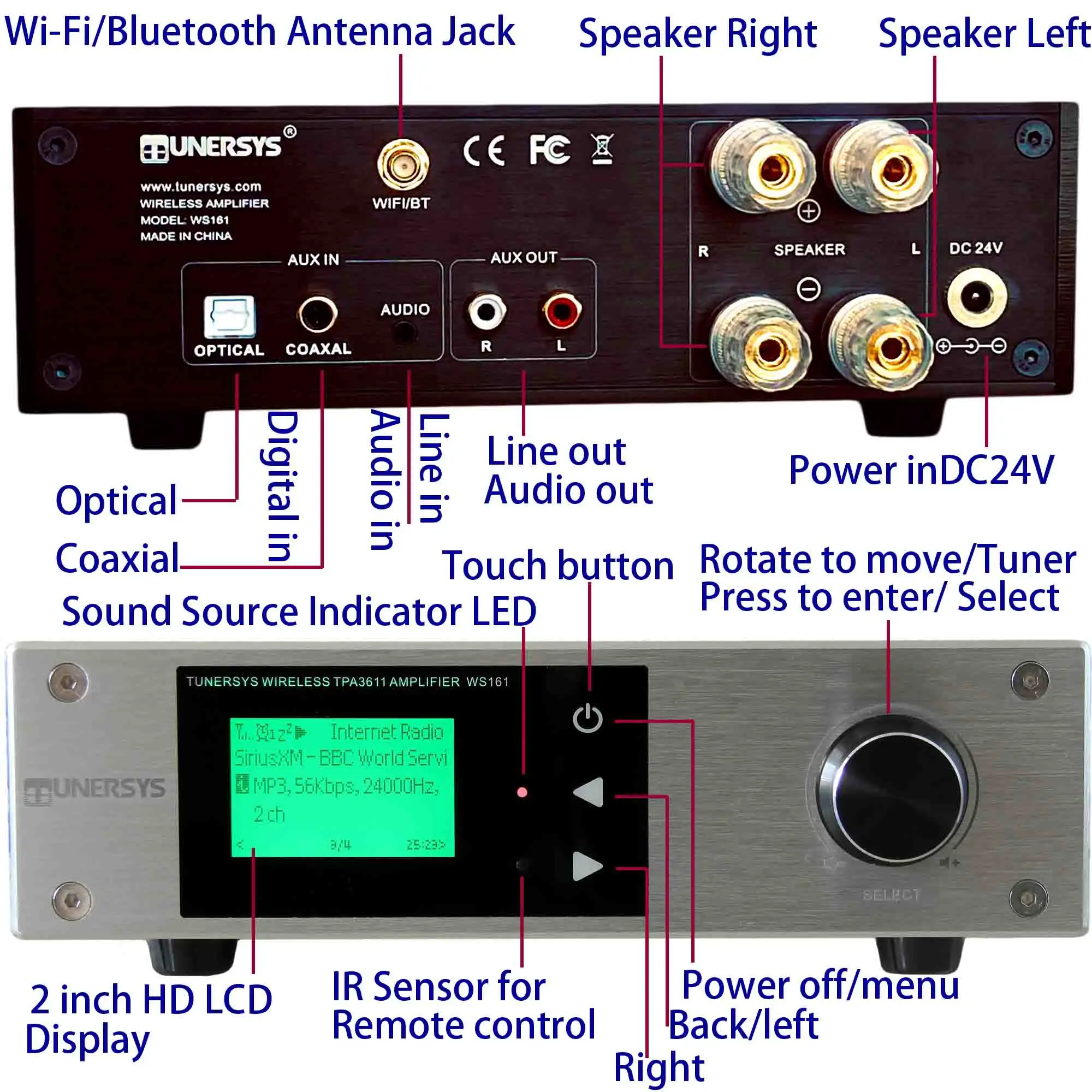 Internet Radio Receiver Wifi Stereo Diy Kit  Bluetooth Audio Amplifier  Board - Diy - Aliexpress