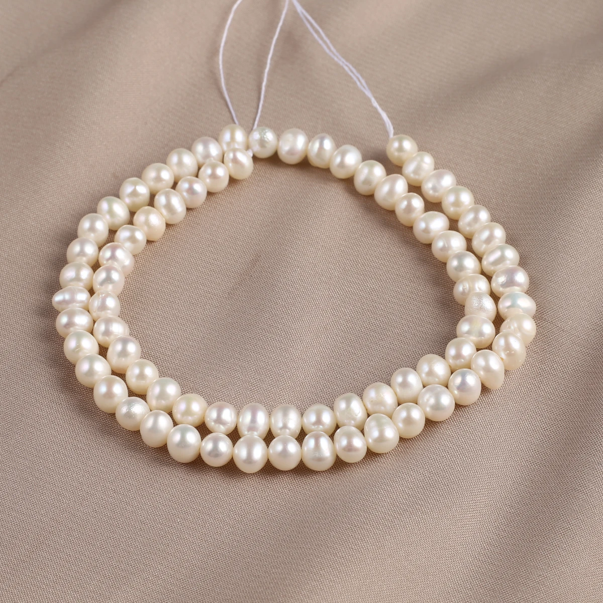 Natural Freshwater Pearl Punch Beaded 4-5mm Jewelry Making DIY Necklace Bracelet Accessory Charm Gift 36cm