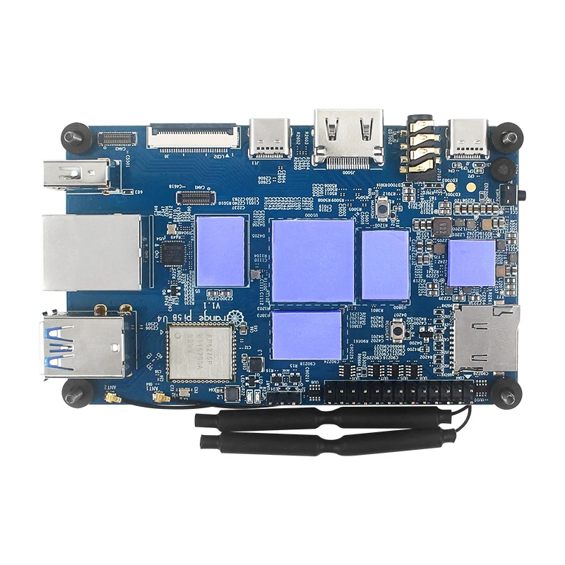 Orange Pi 5 Aluminum Alloy Case Active & Passive Metal Cooling Enclouse with Fan