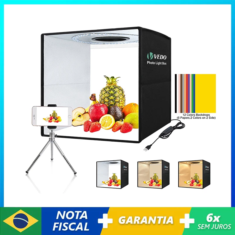 VEDOMiniFoldingLightboxLEDLightAdjustableBrightnessPhotography