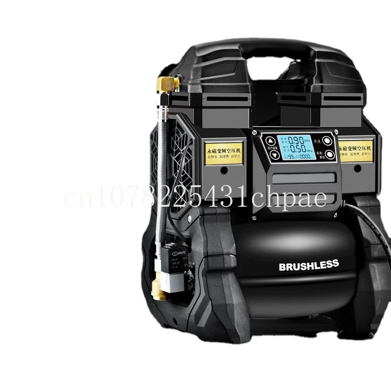 

Tiecheng Brushless Variable Frequency Air Compressor Oil-free Silent Air Pump Small 220v Woodworking High Pressure Painting Air