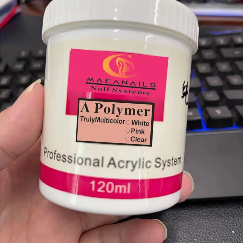 Clear Acrylic Powder 4oz 120ml Polymer Crystal Clear Acrylic Powder  Nail Artistry Premium Acrylic Nail Powder Clear in 120ml 2