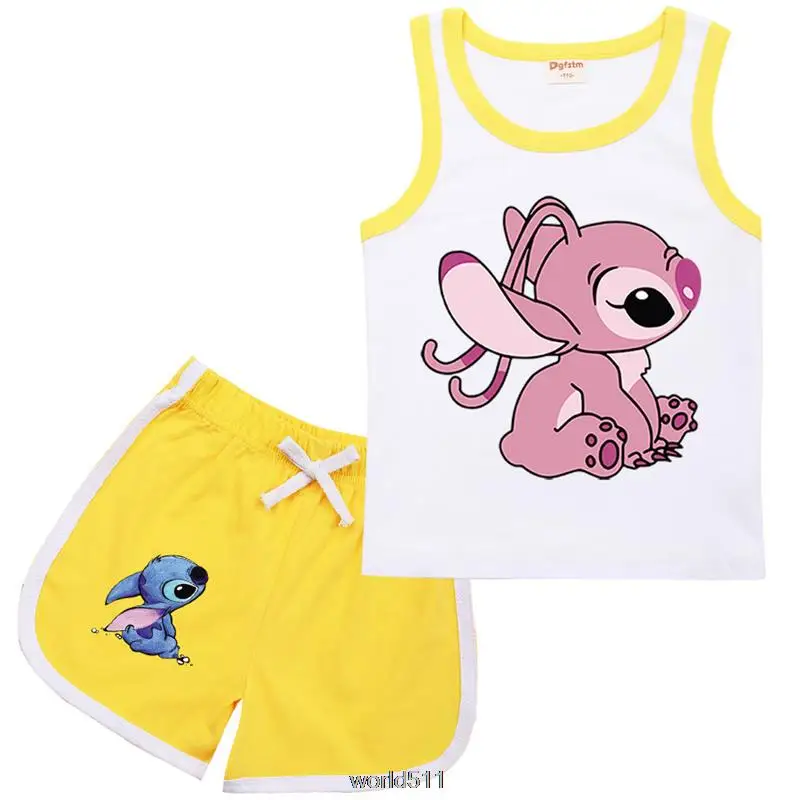 Stitch Vest And Shorts Pjs Disney Lilo Stitch Pack Of Vest Pyjama Sets