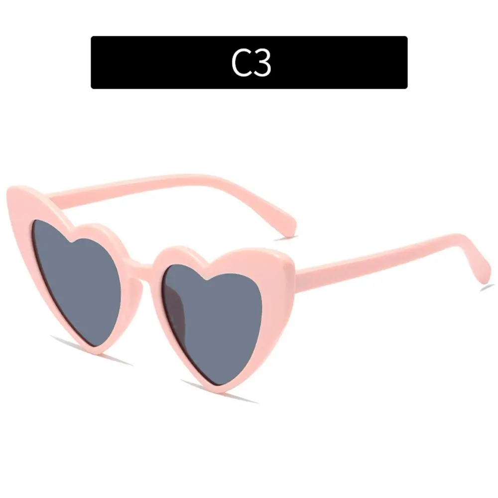  - Heart Sunglasses Women Brand Designer Cat Eye Sun Glasses Female Retro Love Heart Shaped Eyeglasses Ladies UV400 Protection