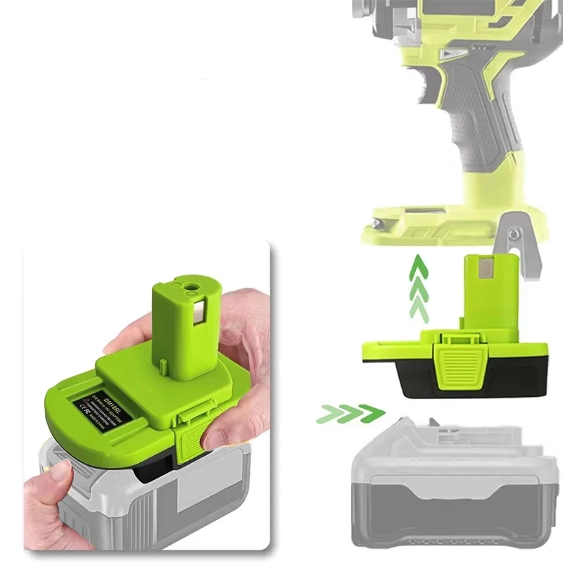 배터리 변환기 어댑터 DM18RL USB DM20ROB 포함 RYOBI용 DEWALT 20V/Milwaukee용 18V 배터리 어댑터 액세서리 변환