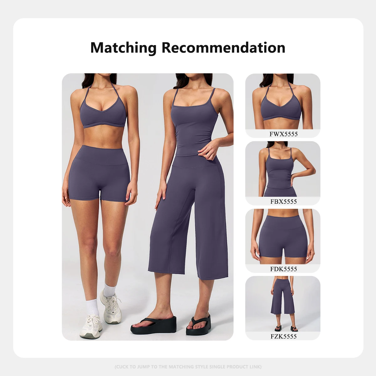 Hearuisavy 2Pcs Women Workout Set Shock Proof Push Up Yoga Vest High Waist Wide Leg Casual Capri Quick‑Dry Activewear Gym Suit - תמונה 5