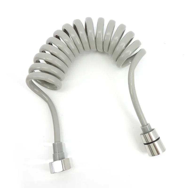 White Silver ABS Self-Cleaning Handheld Bathroom Bidet Sprayer with Nozzle Holder & Hose