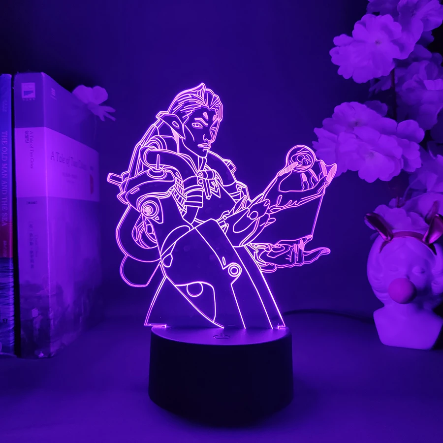 Moira Gamer 3D LED Lamp Desktop Decoration Nightlight Game Room Lighting Xmas Gift Cool PC Gaming Backlight