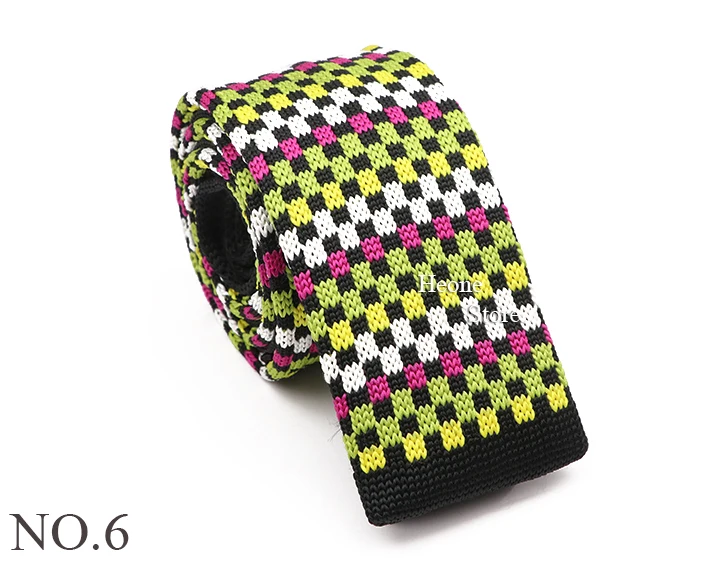 Neuheit Chic Gestrickte Krawatten Für Männer Frauen Rot Grün Grau Gewebte Krawatte Plaid Geometrische Muster Dünne Schlanke Schmale Winter Krawatte – Detail 7