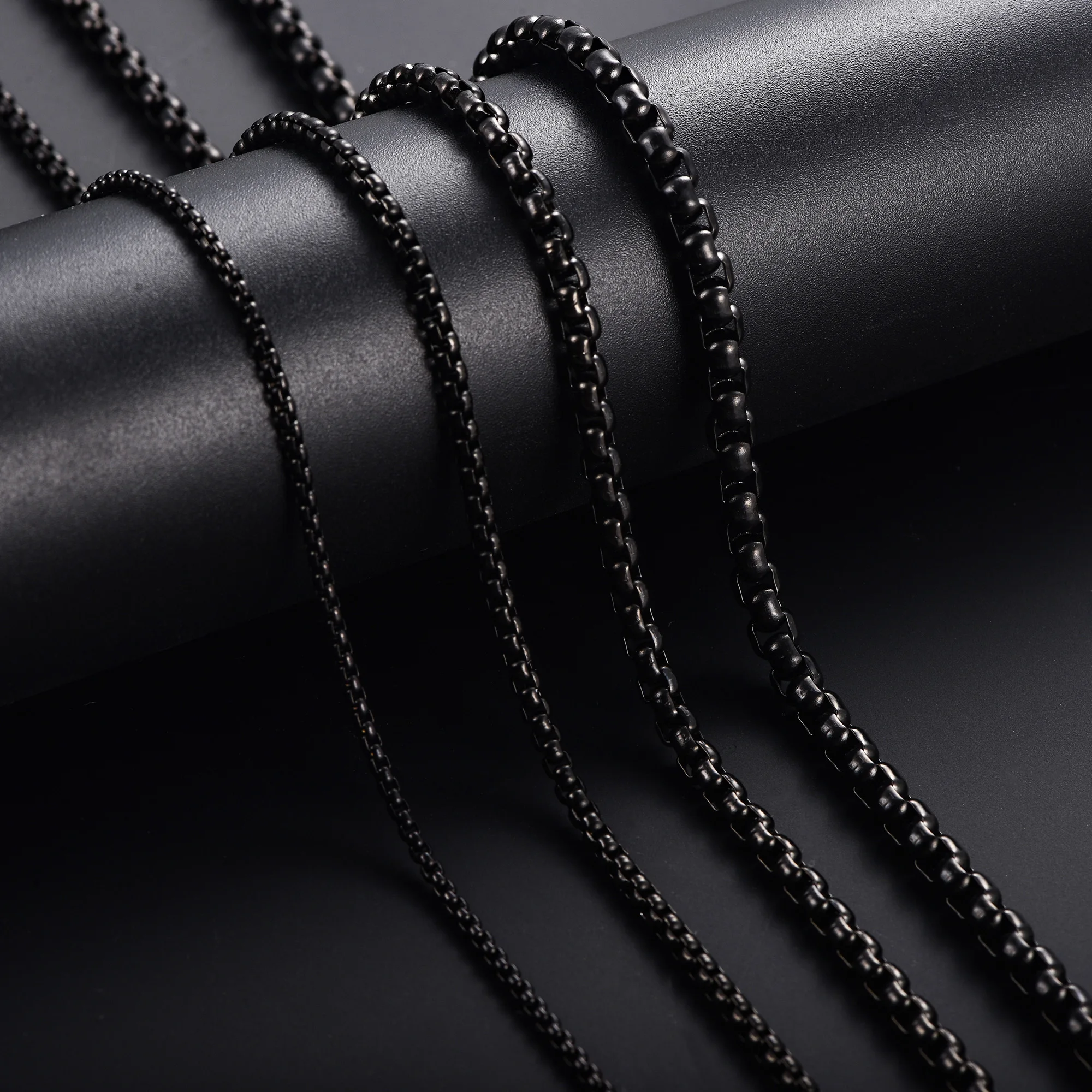 2/3/4/5mm Stainless Steel Square Rolo Box Chain Necklace For Women Men