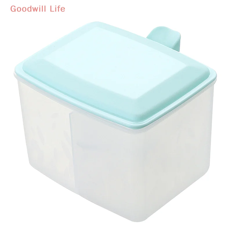 2 Grids Seasoning Box Transparent Lid Salt Pepper Seasoning Jar Household Sugar Condiments Storage Container Kitchen Gadgets