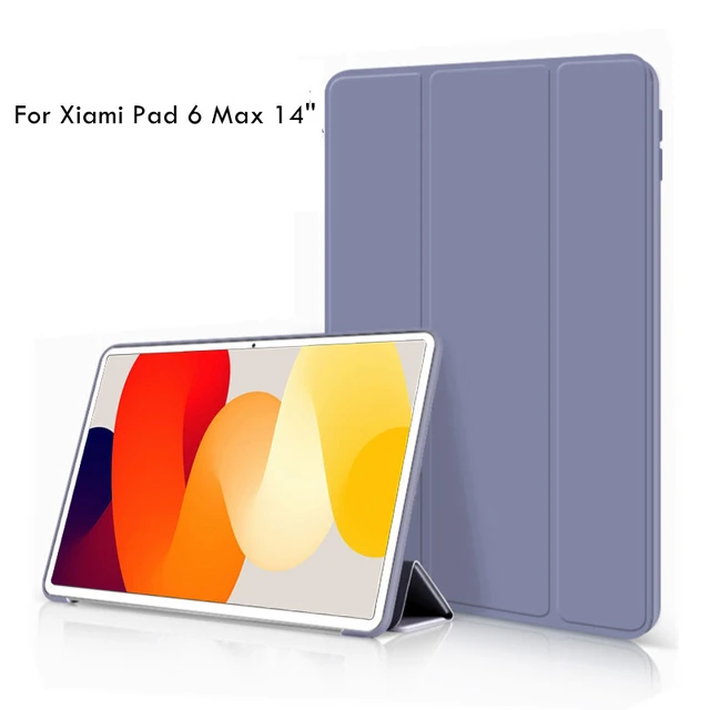 For Xiaomi Pad 6 Max 14 Case 2023 PU Leather Soft Silicone Back Funda for  Xiaomi