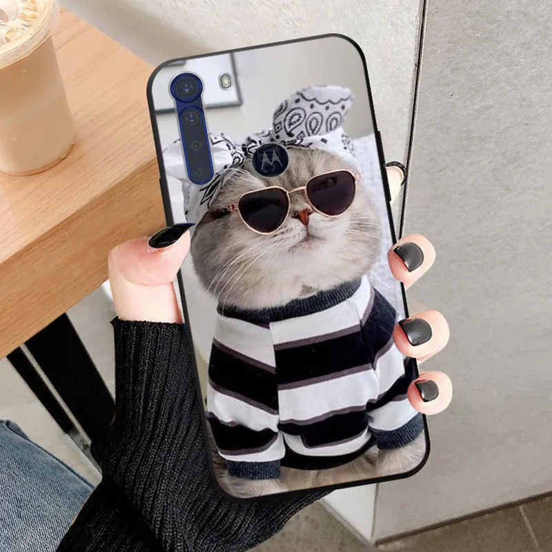 Cute Black Soft Silicone TPU Case - Painted Design