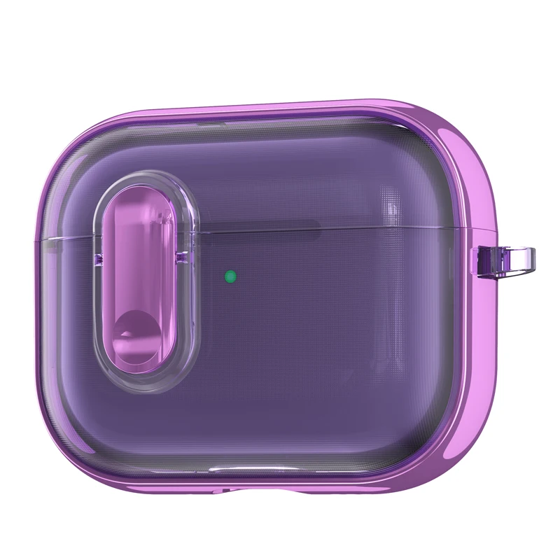 Transparent Electroplated Shockproof Earphone Case - Stylish Protective Cover