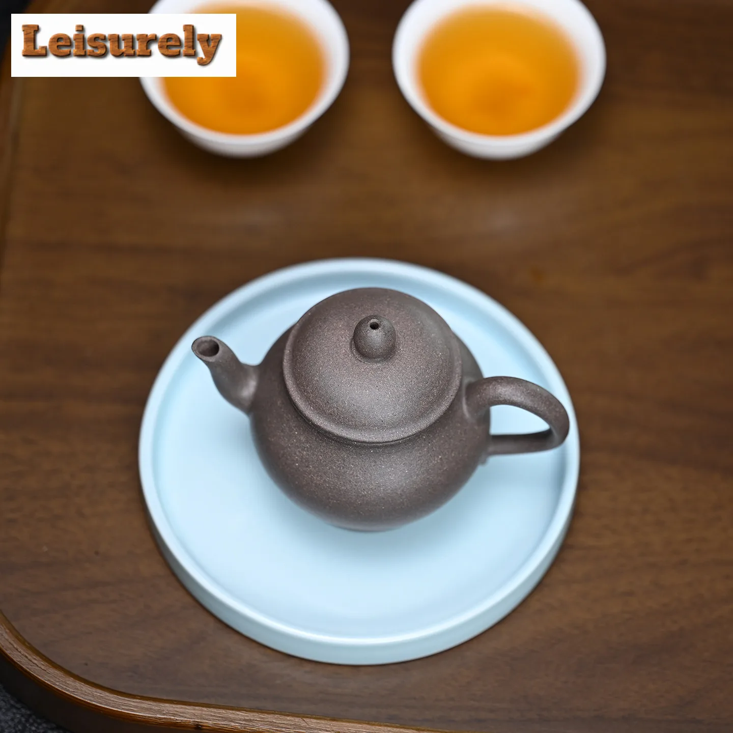 130ml Boutique Yixing Purple Clay Teapots Handmade Palace Lantern Pot Raw Ore Hundred Mesh Sand Mud Kettle Chinese Zisha Tea Set