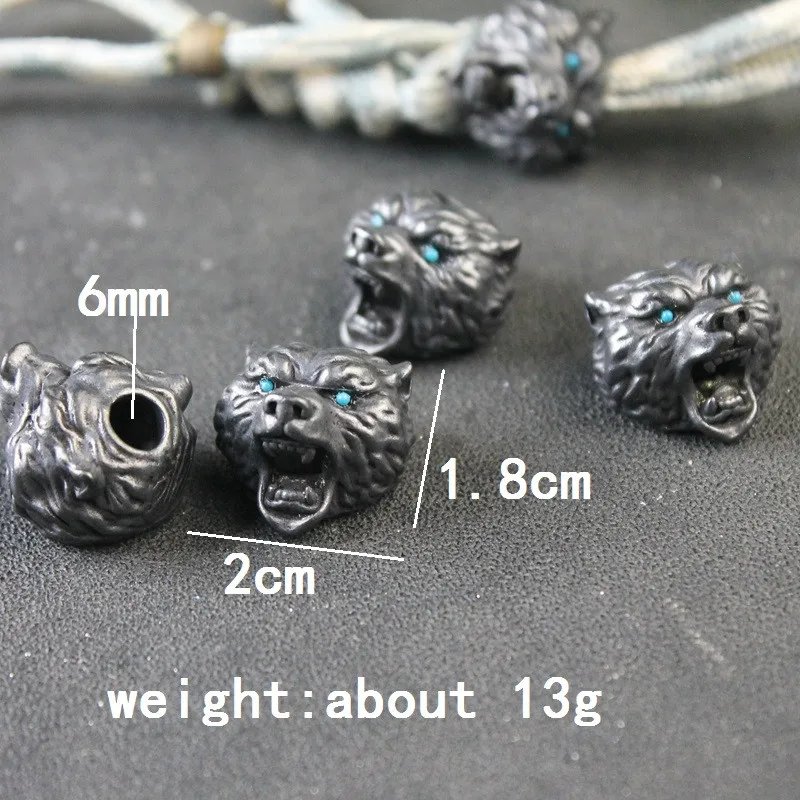 AD Beads 10-Pack Metal Charm Beads – Lion, Dragon, Wolf & Sparta Designs For DIY Bracelets & Necklaces (Vintage Gold)