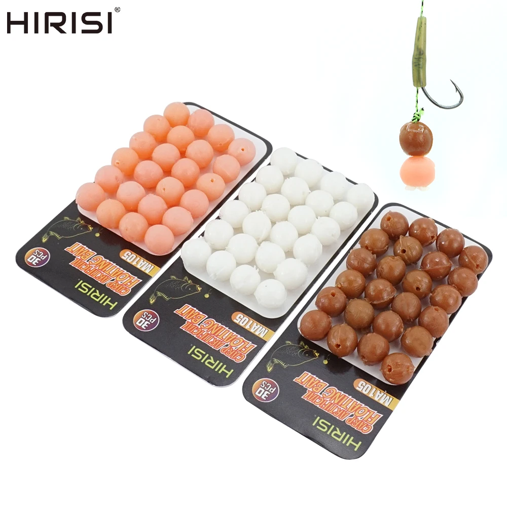 30 boules flottantes appâts silicone - Flotteurs perles pêche artificiels souples MA105