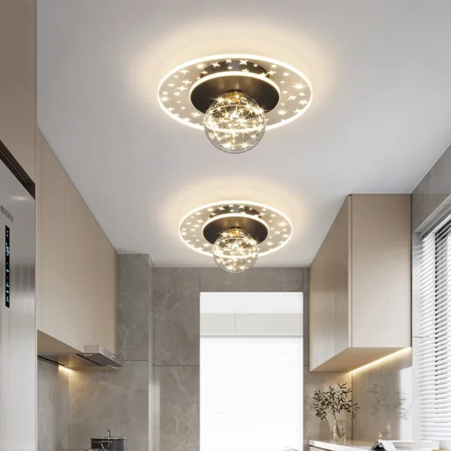 Moderne LED-Gang Decken leuchte Kronleuchter für Veranda Treppen balkon minimalist isches Design Wohnkultur Innen leuchte Leuchte Glanz – Bild 3