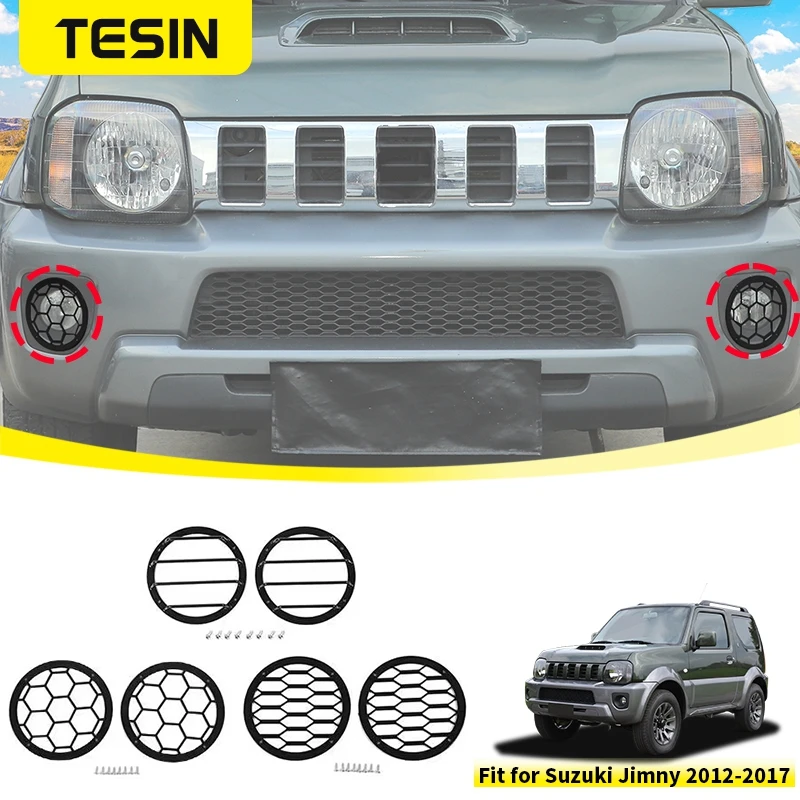 TESIN Car Front Fog Light Lamp Hoods Protector Cover For Suzuki