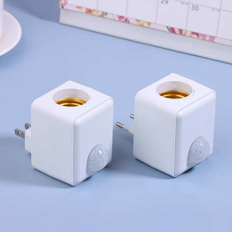AC110-240V Wall Mounted LED Human Infrared Sensor Lamp Holder Intelligent Delay E27 Screw Port Sensor Lamp Head Adapter lamp holder lamp bulb holder lamp base lamp socket adapter lamp socket extender diy lighting accessories