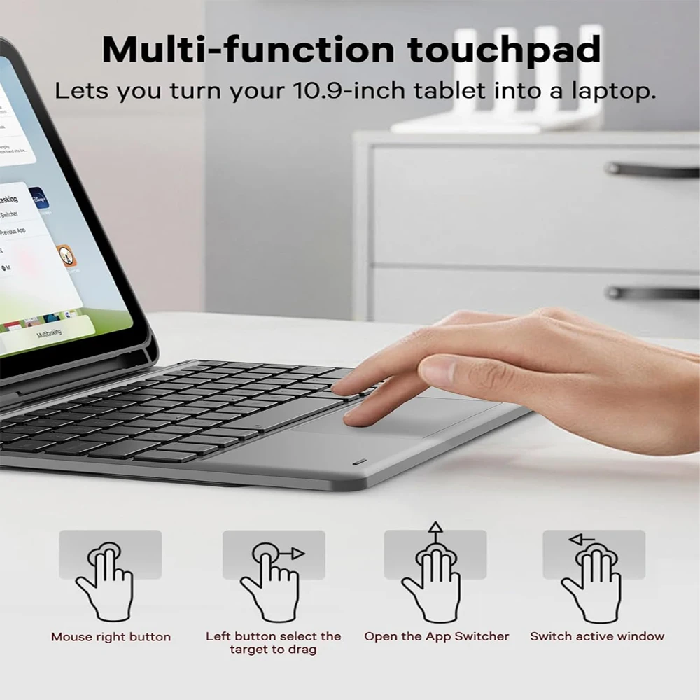 Enhanced Keyboard Case with Detachable Bluetooth and Pencil Holder