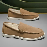 Men Shoes Breathable Canvas Sneakers for Youth Slip on Walking Tennis Shoes Driving Loafers House Moccasins Work Skate Flats
