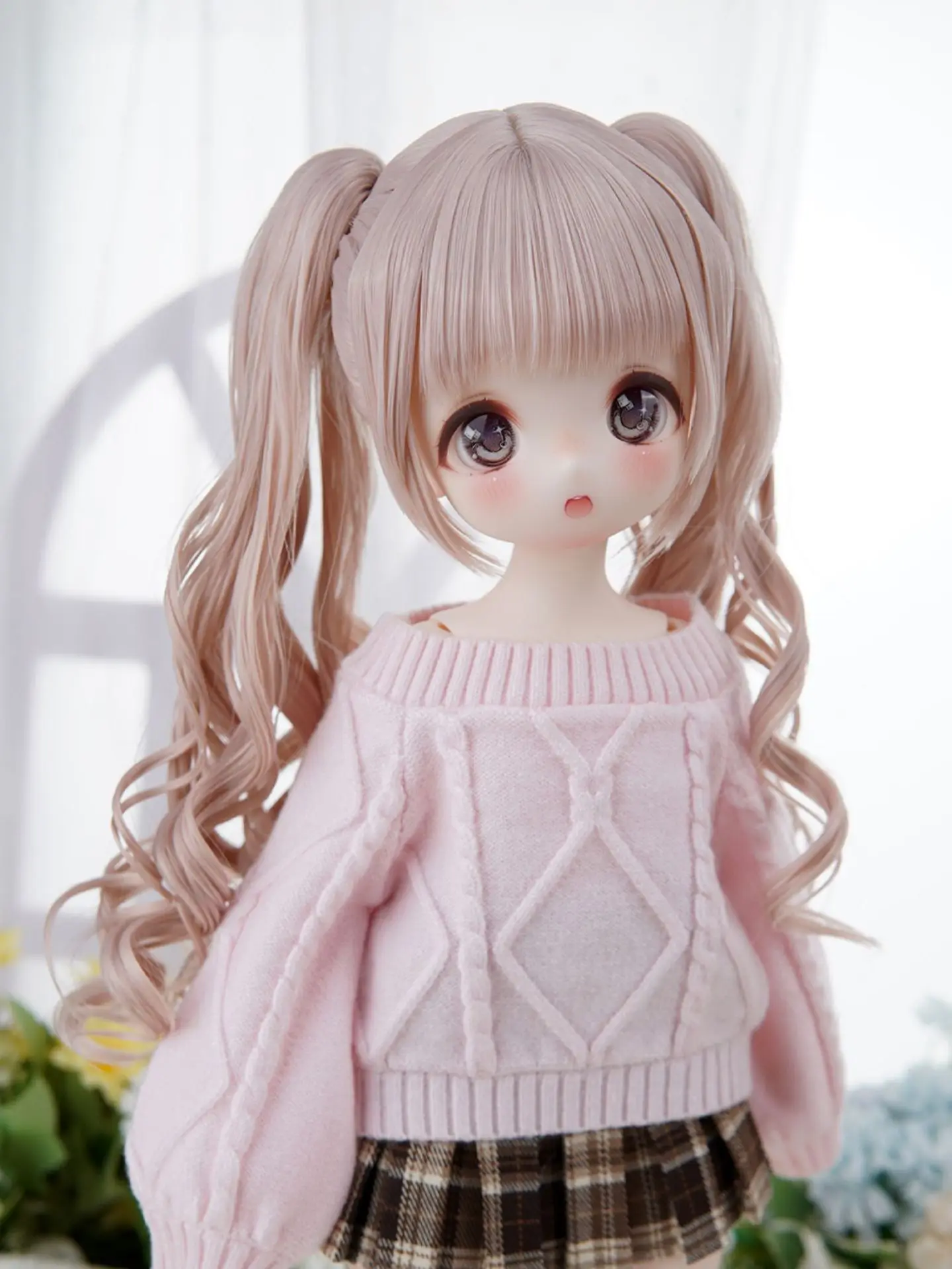 New sd bjd doll 1/4 quadratic style cartoon rabbit bean bean cute naked baby makeup MDD MSD Xiong Sister Meow Ji available