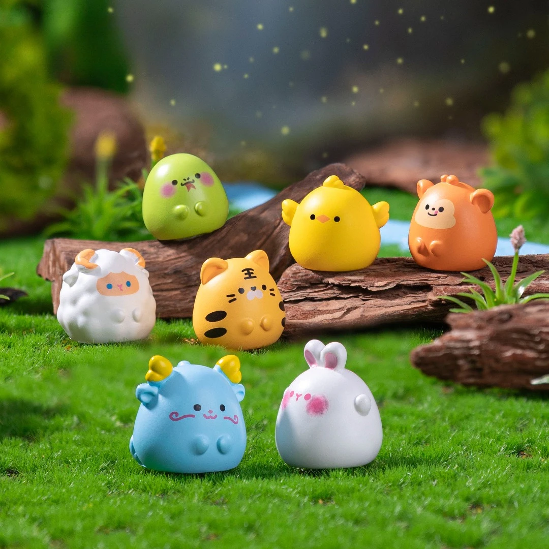 12PC Chinese Zodiac Tiger Rabbit Dragon Horse Snake Mini Animal Figurine Miniature Fairy Garden Decor Small Ornament Accessories 3