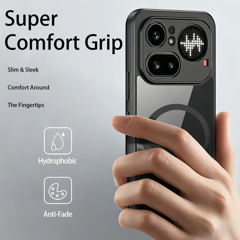 Clear Transparent Airbag Anti-Fall Case – Acrylic Shockproof Armor Back Cover with Scratch Resistance
