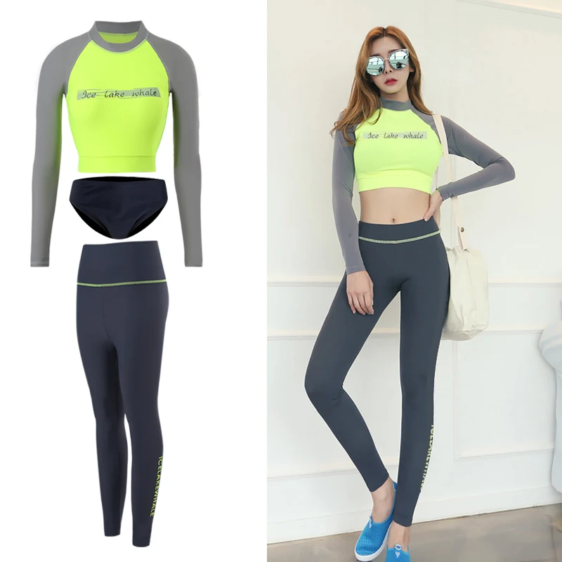 

Wisuwore 2023 Japan South Korea Women's Diving Suit INS Dongmen Goddess Fan Long Sleeve Conservative Swimwear Sports Swimwear