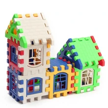 

24pcs Building Blocks Kid House Building Blocks Construction Developmental Toy Set 3D Bricks Toy Construction Bricks GYH