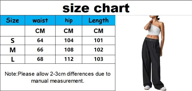 Description Picture 2 of itemElastic Waist Belt Straight Trousers Women Casual Loose Pocket Korean Fashion Suit Pants Classics Versatile Wide Leg Pants Women