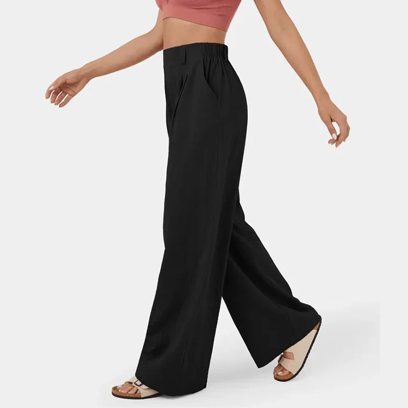 2024 Women's Pants Cotton Women's High-waisted Broadleg Casual Slacks Ropa De Mujer Barata Y Envío Gratis Ofertas Trousers Women