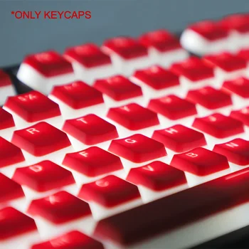 108 키 기계식 키보드 키 캡 푸딩 빨간색 투명 백라이트 PBT Anne Pro 2 GK61 SK61 GK64 PC 게임용 OEM 프로파일 슈트