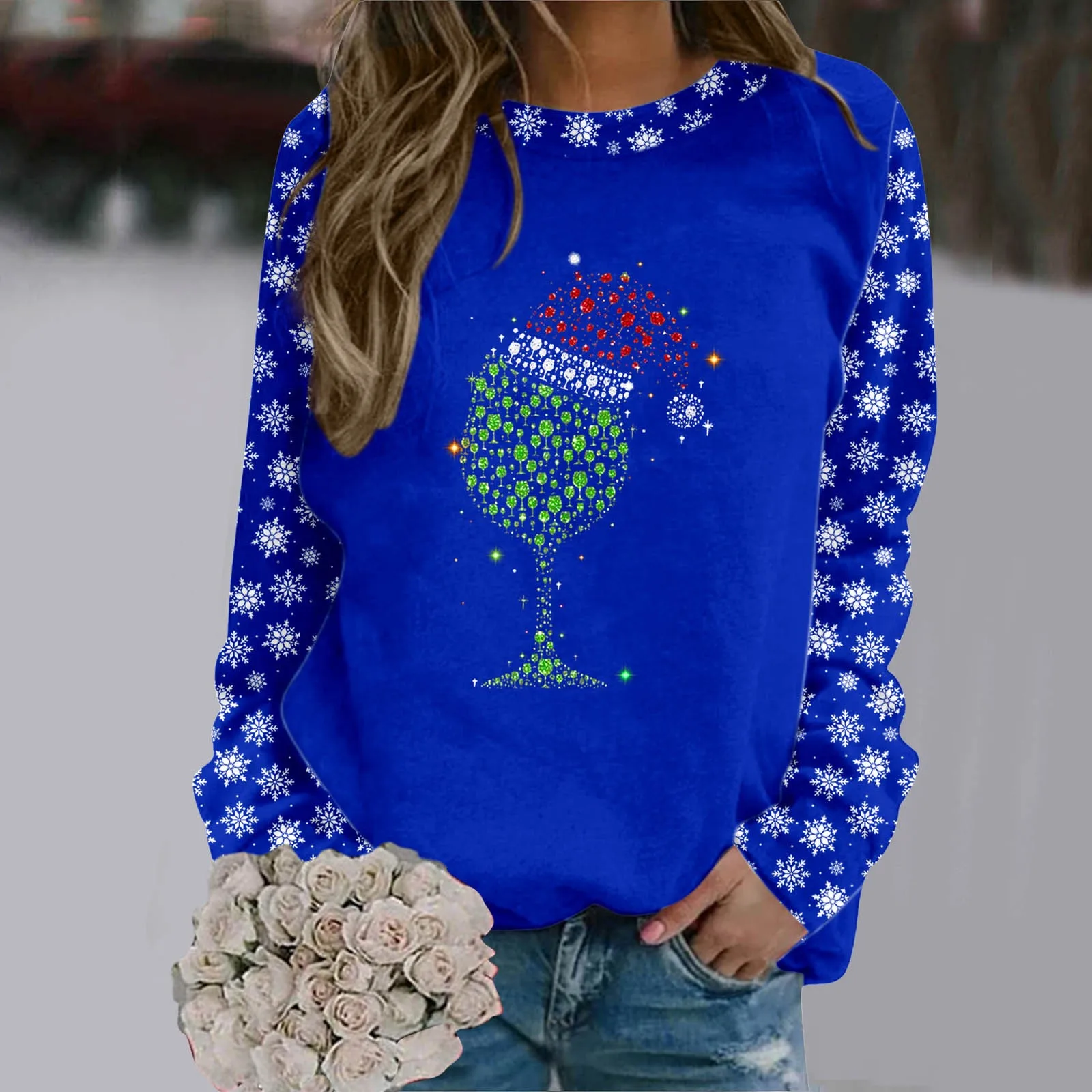

Drawstring Sweatpants Outfits Set Sweatshirts For Women Womens Casual Christmas Crewneck Long Womens Sweatshirt with Hood